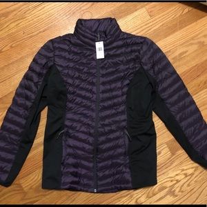 Purple Packable Stretch Puffer Jacket